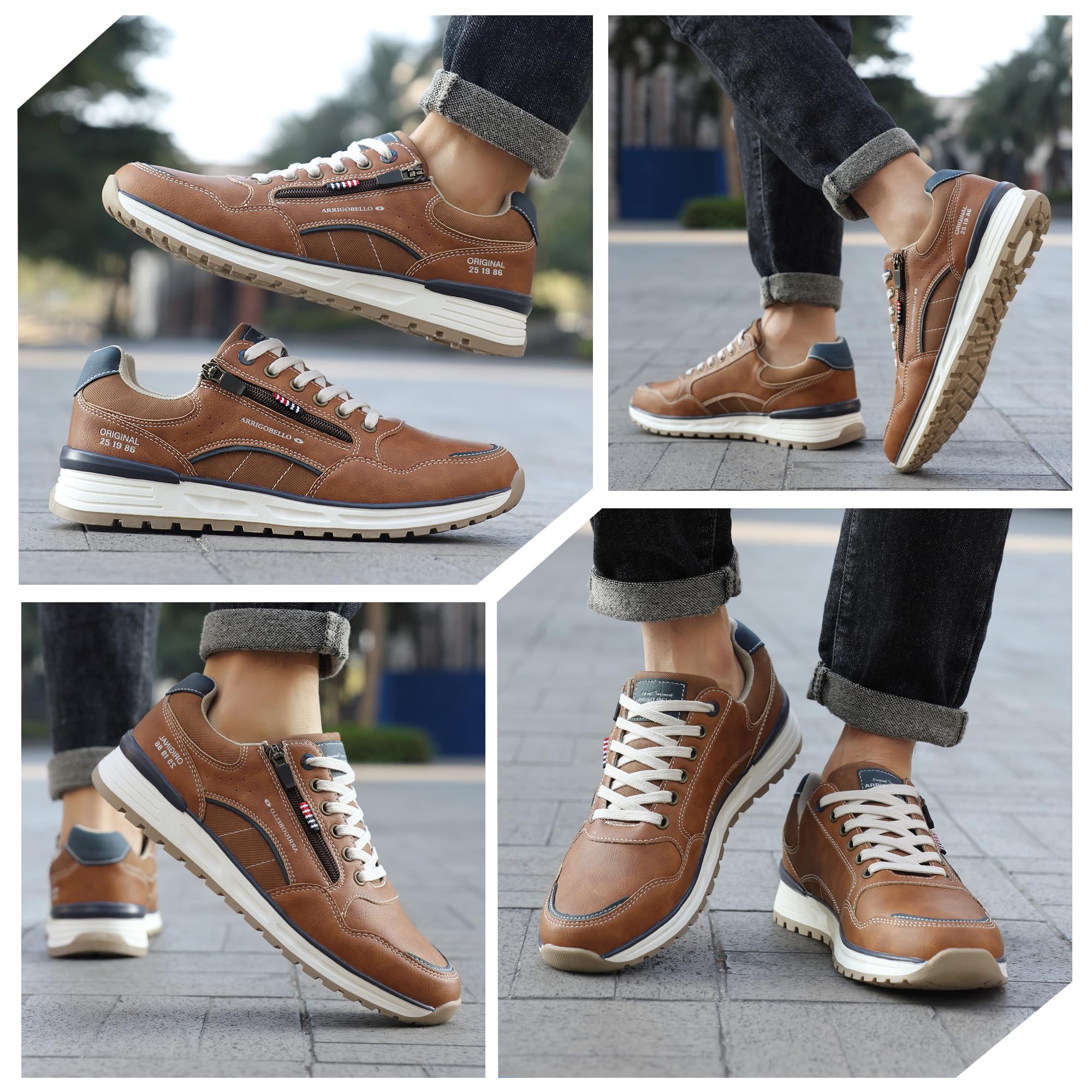 ARRIGO BELLO Zapatillas Hombre Zapatos Vestir Casual Deportivas Transpirables Gimnasio Correr Sneakers Talla 41-46