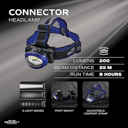 Miniatura 2 de Police Security Flashlights 99645 Connector 150 Lumens LED Headlamp