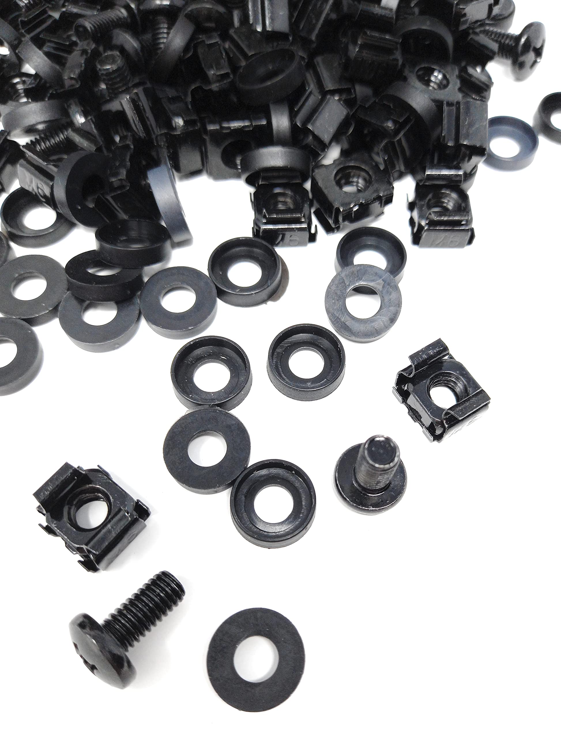 50pcs. M6 Rack Fixing Set, Captive Cage Nuts Bolts Screws & Washers for Data Cabinets Music Instruments. AMP, Equalisers - Image 2