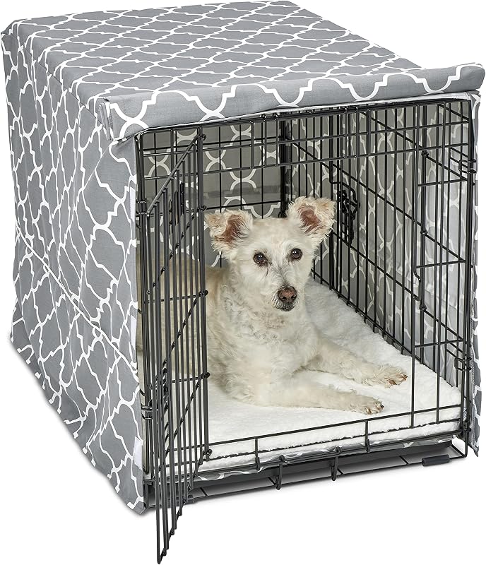 Capa para Canil de Cães em Tecido Polialgodão com Proteção Teflon, Cinza, para Gaiolas de 76,2 cm