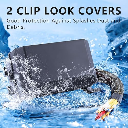 Miniatura 2 de Delgada Caja de relés de 12 V, caja de relé de fusibles, impermeable, 6 ranuras, bloque de relé precableado ATCATO, portafusibles de cuchilla