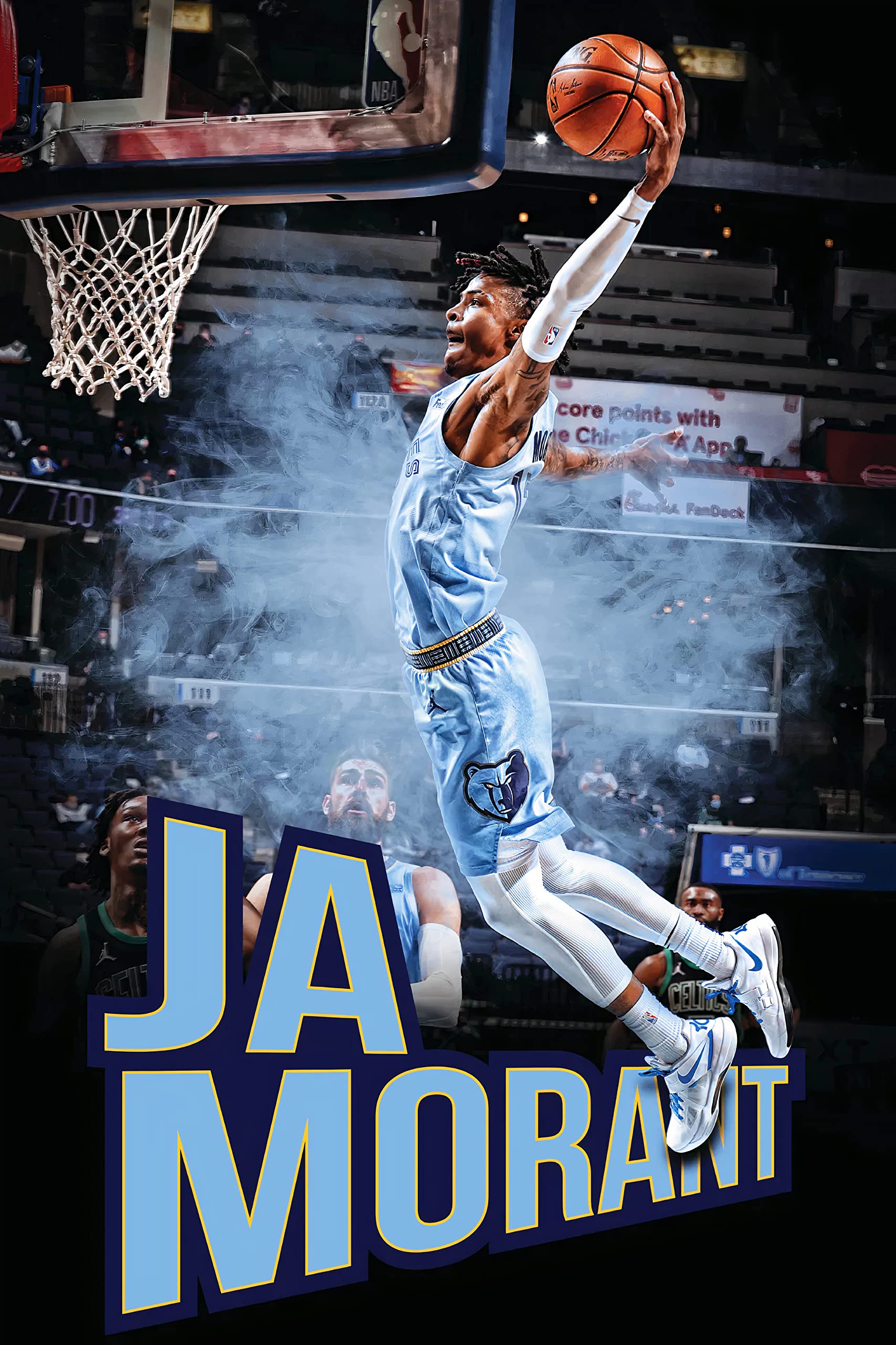 NBA ポスター 120枚 Amazon.co.jp: Ja Morant バスケットボール スター アート スポーツ