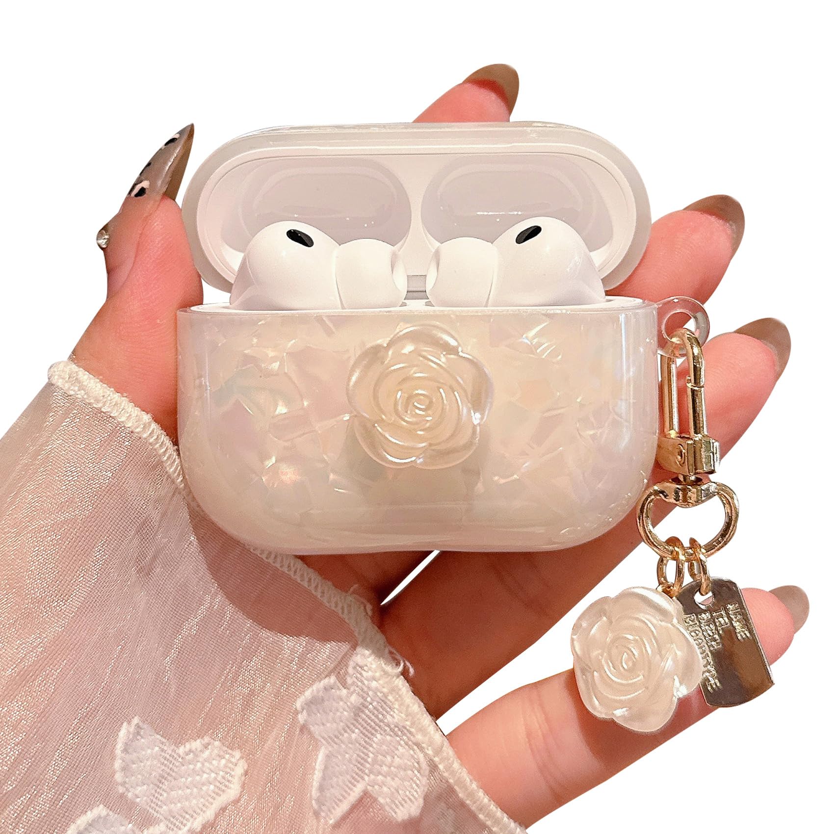 Amazon | PHOEACC AirPod Pro 3 ケース 2025 かわいいグリッターシェル