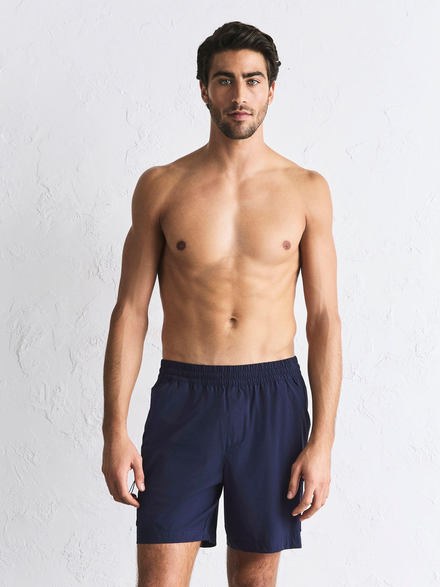 NEXT Homme Short de Bain Cargo 8 Pouces | Coupe standard, Taille mi-haute, Cordon de serrage