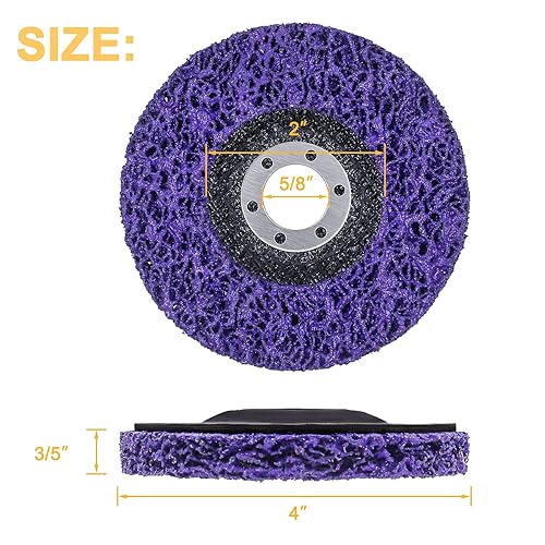 Miniatura 14 de 6 paquetes de discos de tira de 4-1/2 pulgadas x 7/8 pulgadas, rueda de pelado, ajuste de amoladora angular, revestimiento de pintura, soldadura