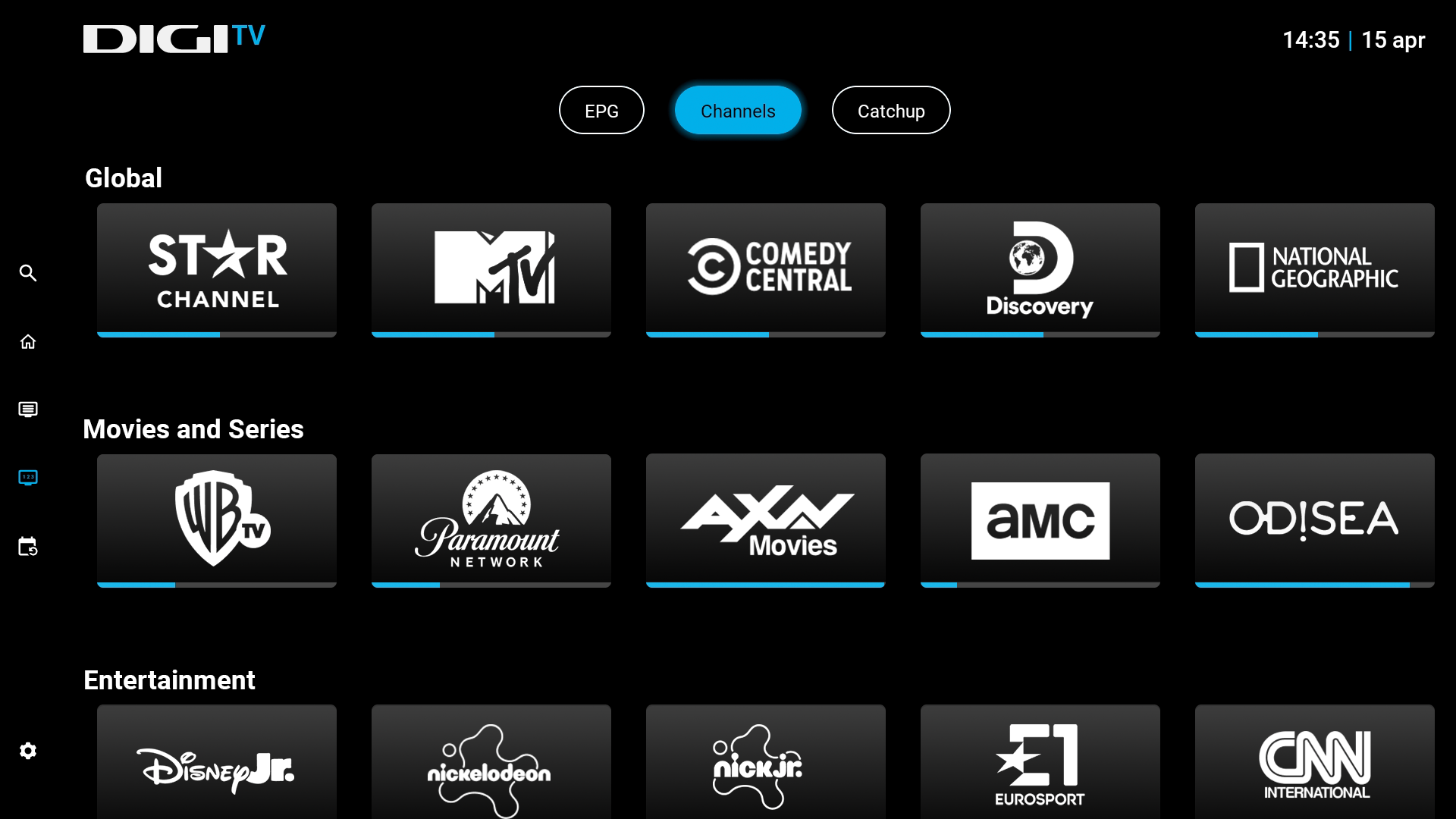 Aplicación DIGI TV en Amazon Appstore