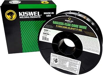 Made in USA Kiswel USA K-NGS E-71TGS 0.030in. Dia 10lb. Gasless-Flux Core Wire Welding Wire