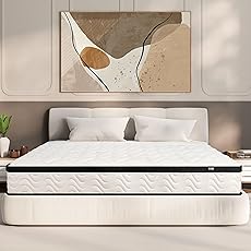 NapQueen 10 Inch Full Size Mattress, Bamboo Charcoal Memory Foam Mattress, Bed in a Box, White