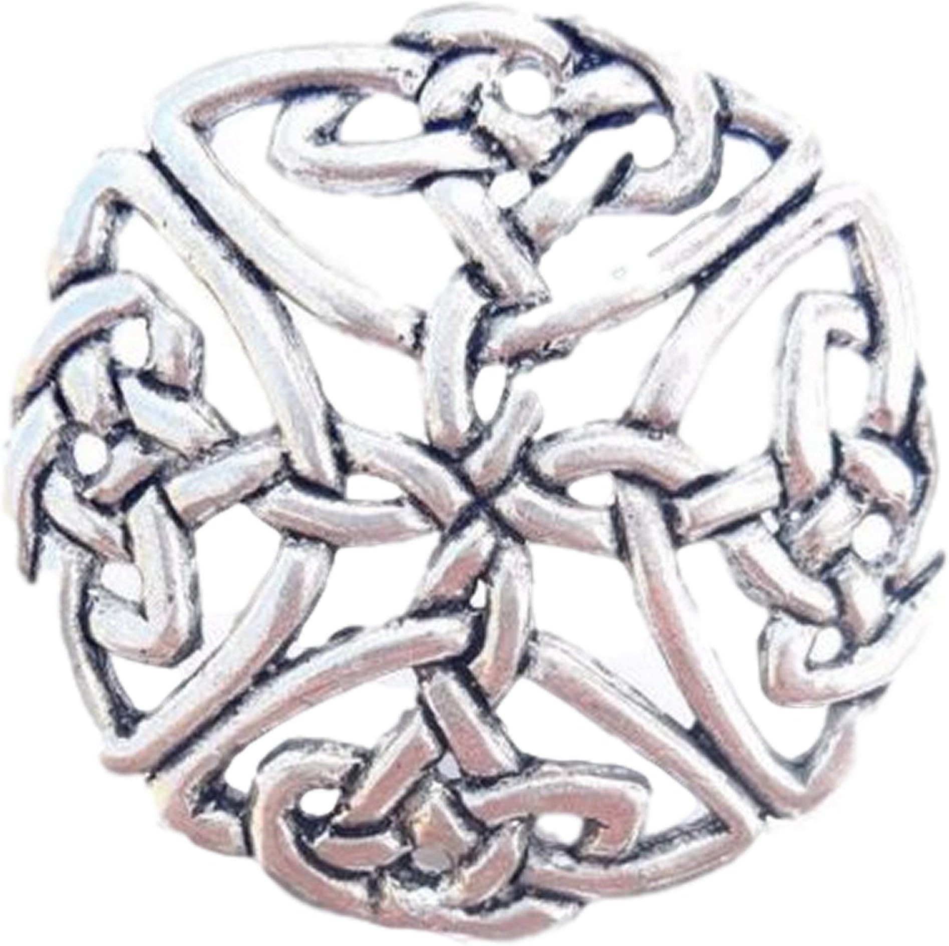 Pewter Celtic Knot Pin Badge or Brooch Gift for Scarf, Tie, Hat, Coat or Bag
