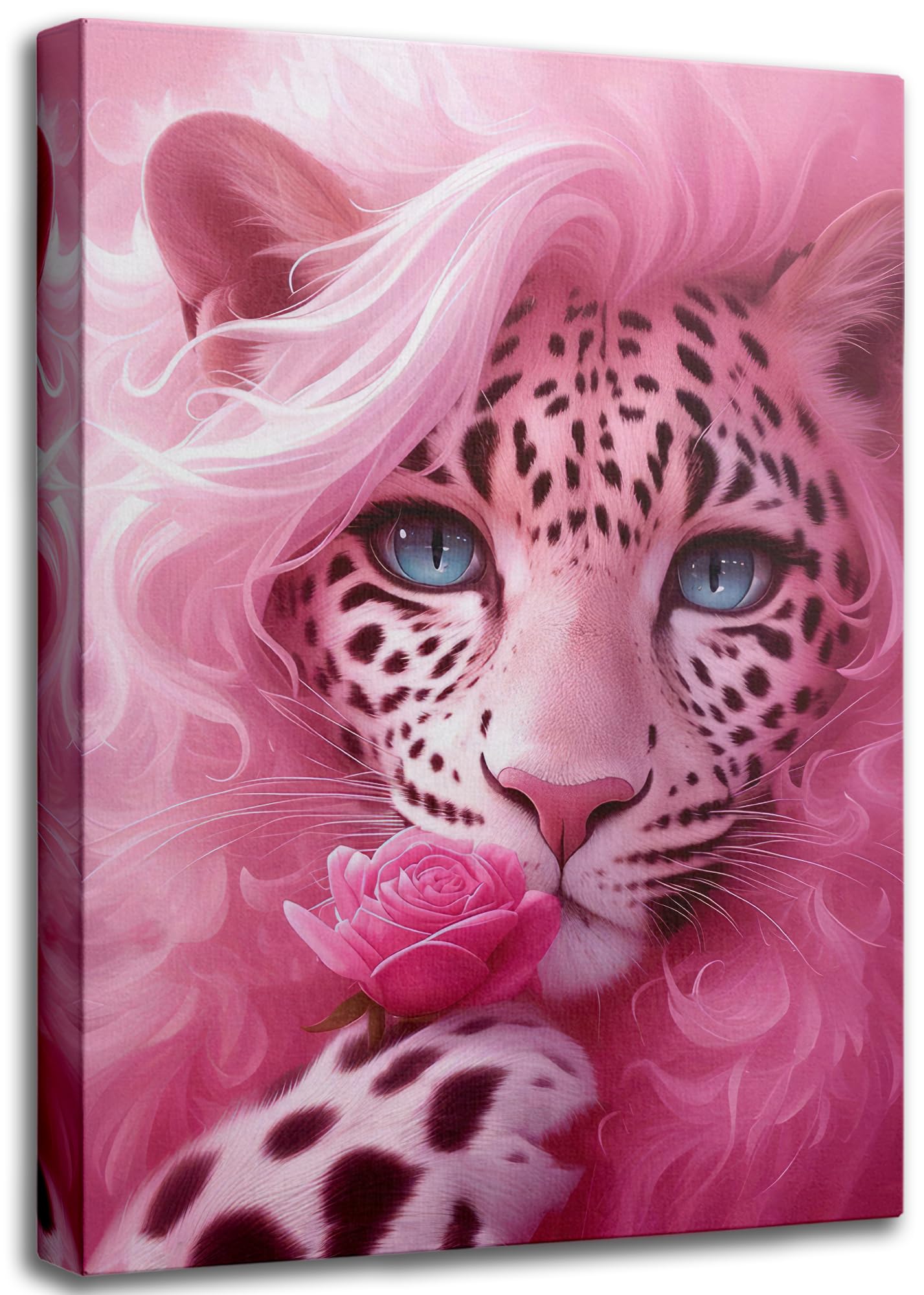 Amazon.com: UNDBILSNI Whimsical Pink Mother Leopard Canvas Wall