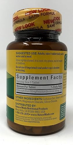 Miniatura 2 de Nature Made - Gluconato de potasio de 550 mg, 100 unidades