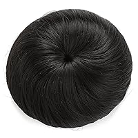 Vista 18 de Onedor Extensión de Cabello de Fibra Sintética con Moño Donut Chignon Peluca (613# - Rubio Claro Pre Decolorado)