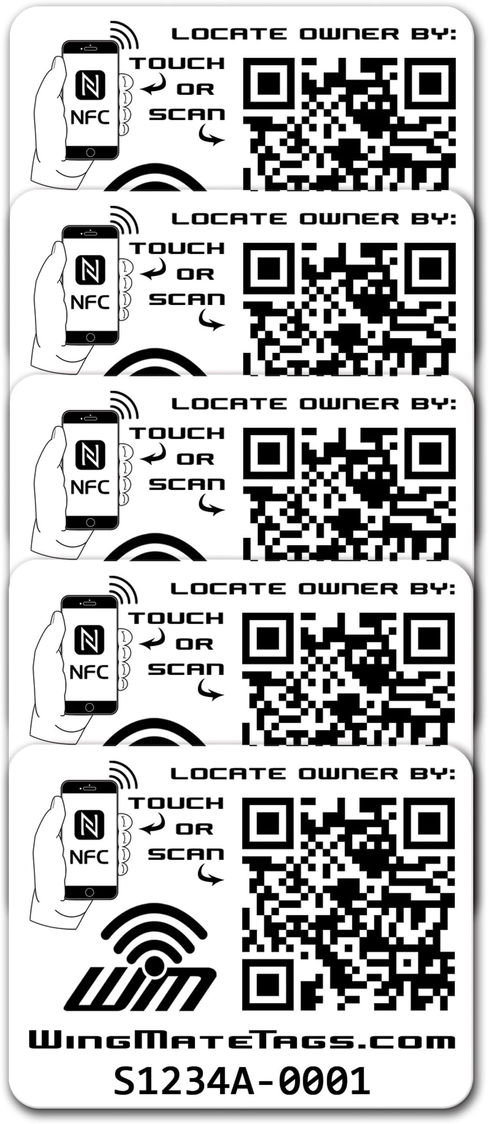 WingMate Passive Tracking Smart Stickers with Web App!