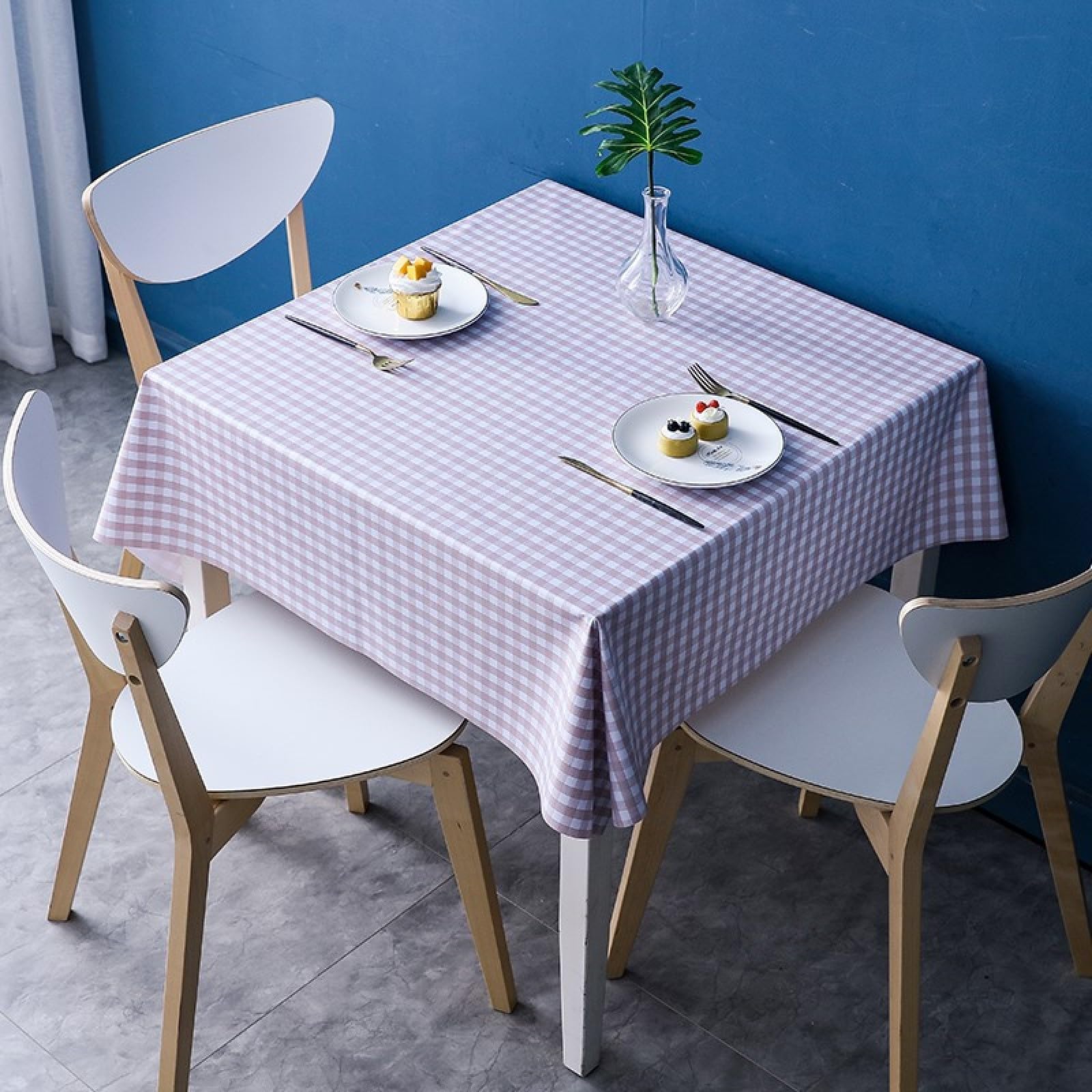 Nappe imperméable anti tache en toile cirée rose 120x170cm