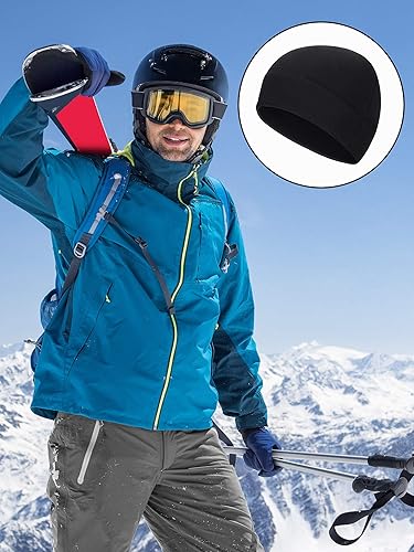 Miniatura 6 de 4 gorras de calavera para hombre, gorro de forro polar suave, grueso, resistente al viento, para exteriores, para mujer