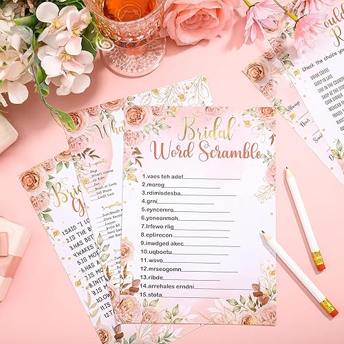 Miniatura 3 de Juego de 145 piezas de despedida de soltera floral para despedida de soltera, decoración de despedida de soltera, juego de boda, tarjetas de boda y