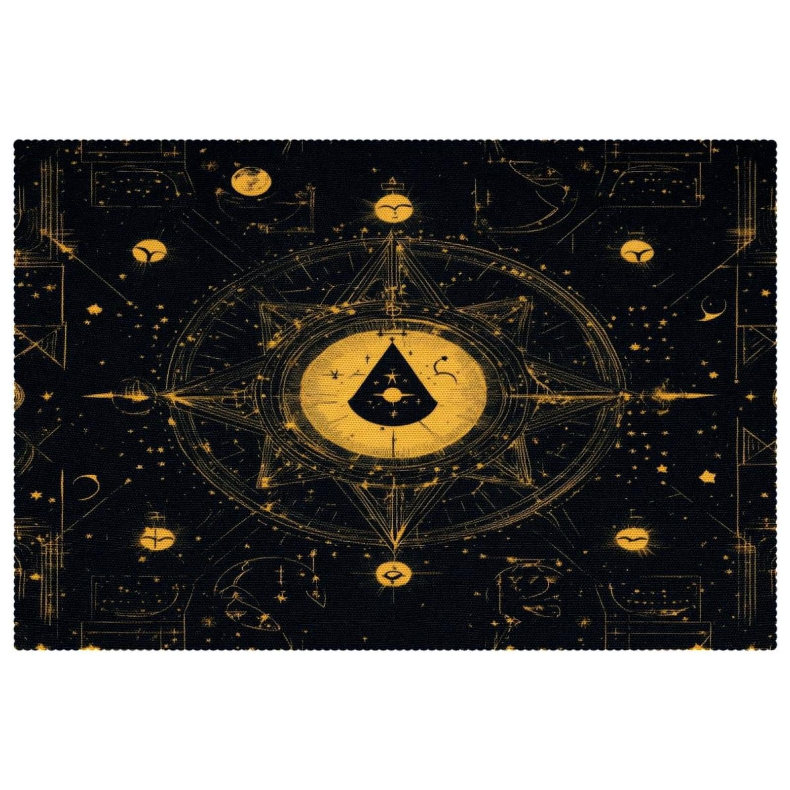 Sets de table Bill Cipher haut de gamme de 6 pièces résistants à la chaleur