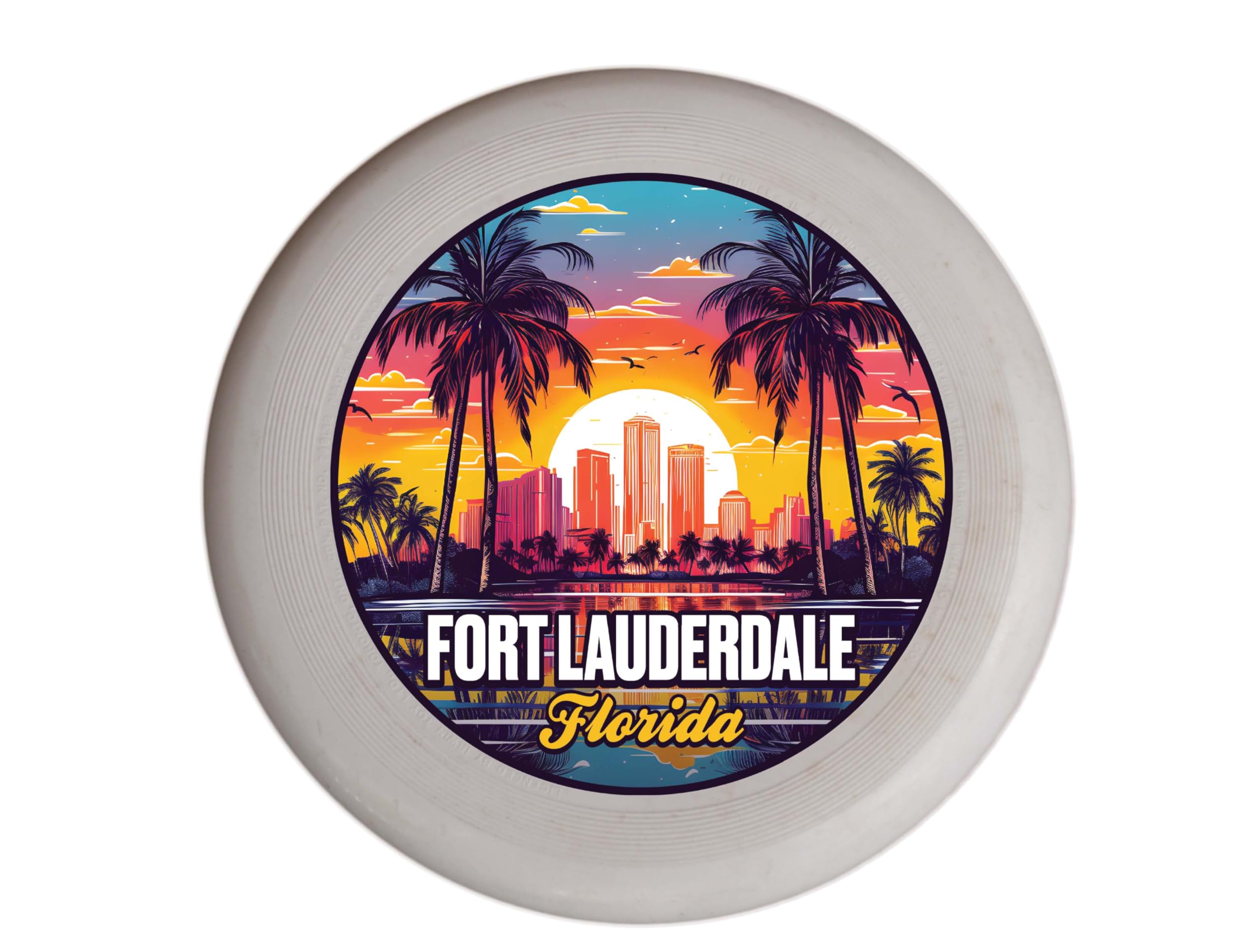 Fort Lauderdale Florida Design B Souvenir Frisbee Flying Disc Single