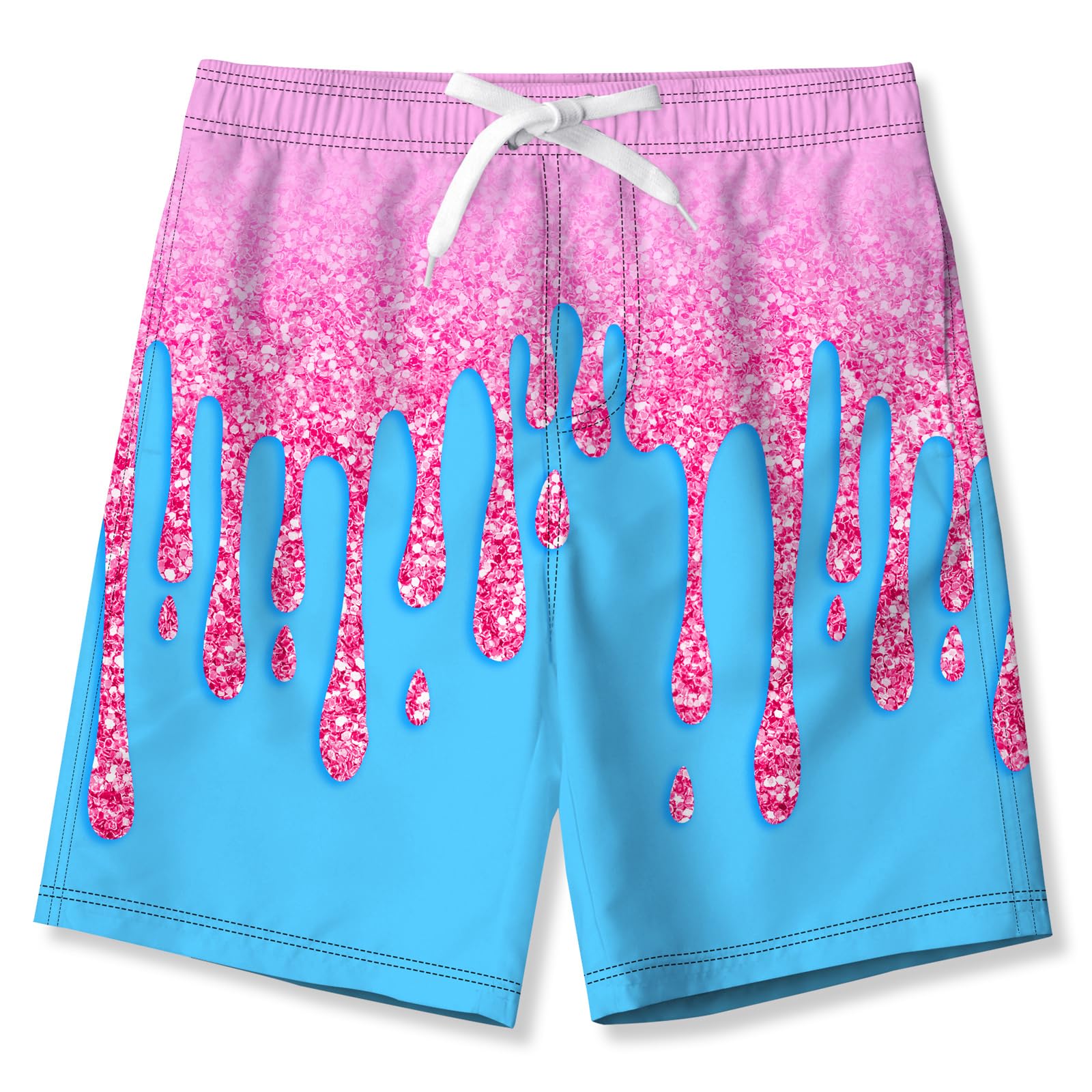 TUONROAD Jungen Badeshorts Lustig 3D Druck Schnell Trocknendes Badehosen mit Netzfutter Sommer Strand Kurze Hose 5-14 Jahre