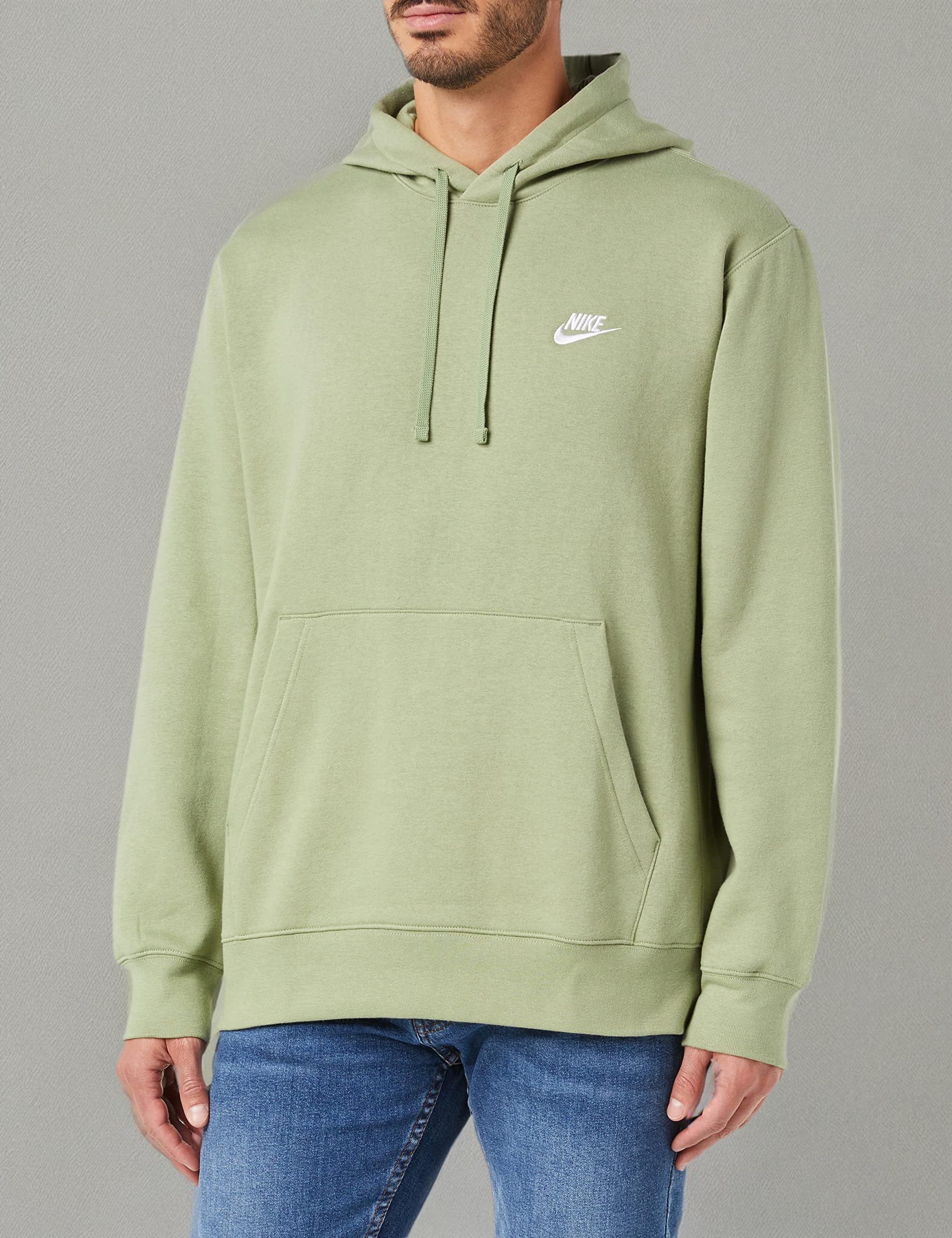Nike NSW Club Hoodie Po BB Oil Zielony/Biały S