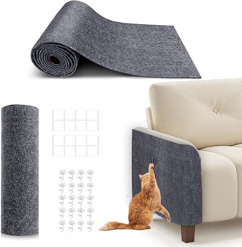 78.7"X15.8" Cat Scratching Mat, Self-Adhesive Cat Scratch Carpet, DIY Cats