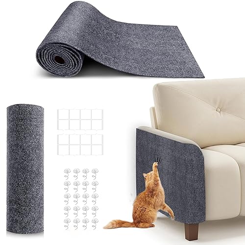 78.7"X15.8" Cat Scratching Mat, Self-Adhesive Cat Scratch Carpet, DIY Cats