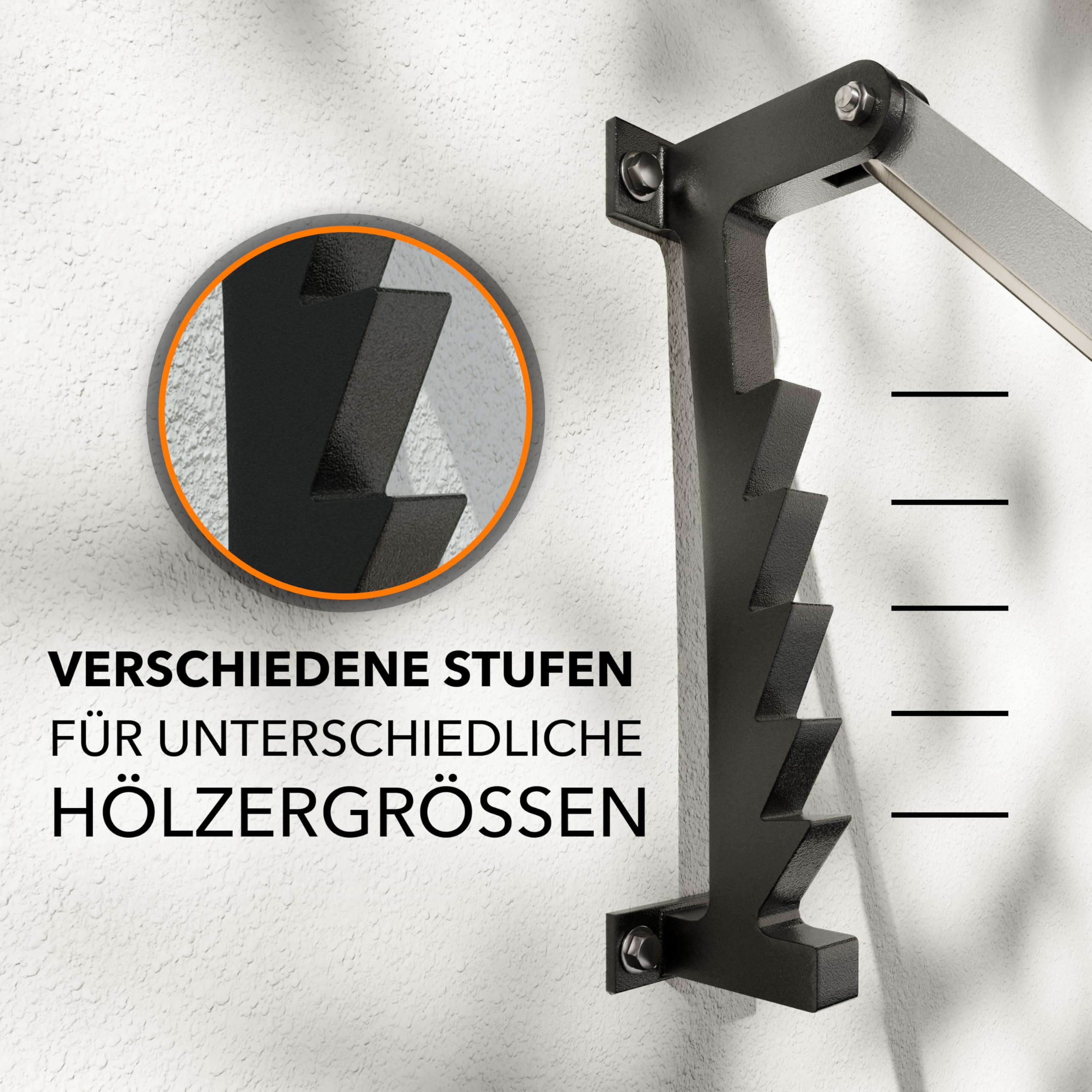 Holzspalter Manuell | Rostfrei und langlebig durch galvanisierte Klinge | Anzündholz Spalter mit 40cm Griff für müheloses Spalten