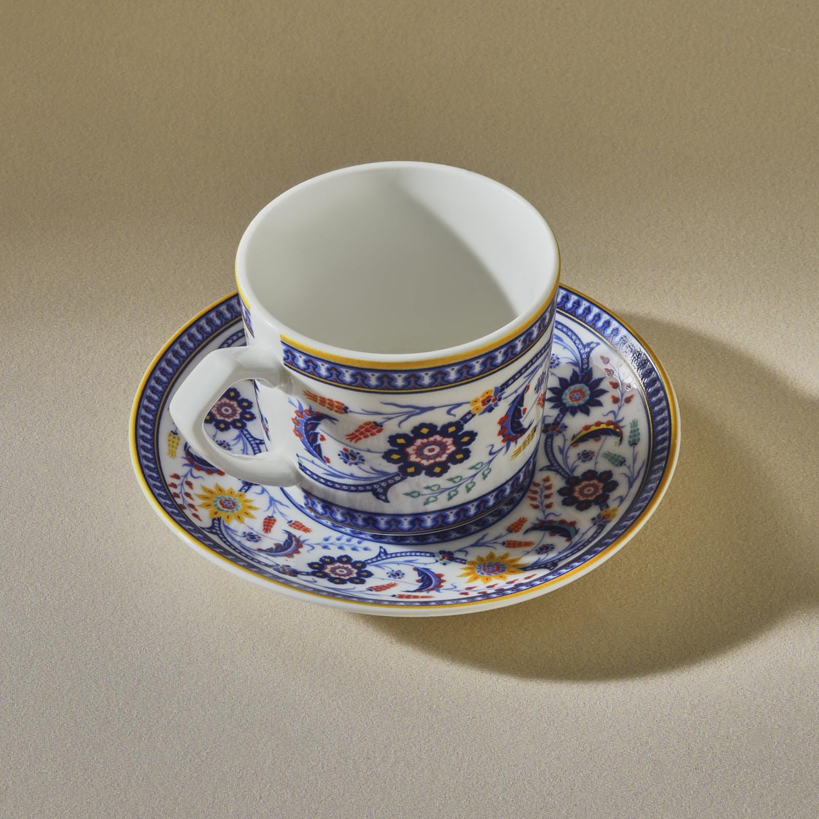 Karaca Linden 2 Personen Kaffeetassen Set 80 ml, Kaffe Becher, Coffee Tassen