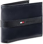 Tommy Hilfiger Men's Leather Wallet – Slim Bifold with 6 Credit Card Pockets and Removable Id Window