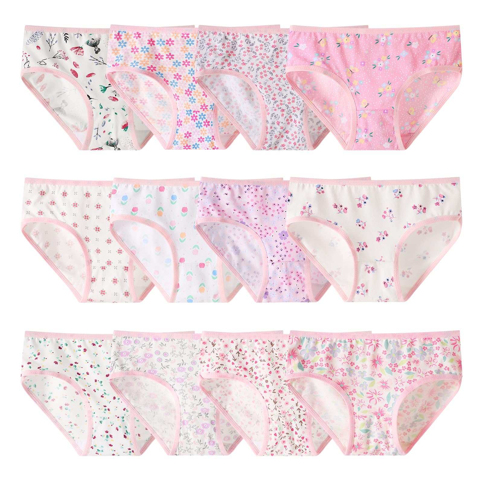 Bébé 12 Pièces Culotte Doux Confort Culotte Coton Culottes Petites Filles Assorties Culottes 2-12 Ans
