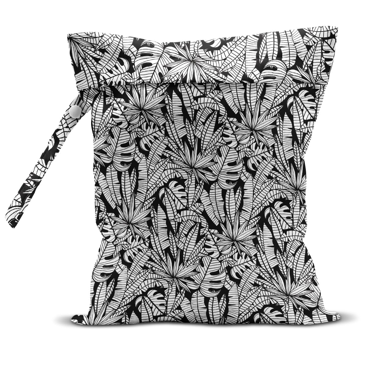 zcyxuuw Wet Bag, Wet Dry Bag, Wet Bag for Swimsuit, Travel, Beach, Pool, Diapers, Dirty Yoga Gym Clothes, Makeup Bag, Waterproof Tropical Palm Leaves Decor Jungle Palm Leaf Favors