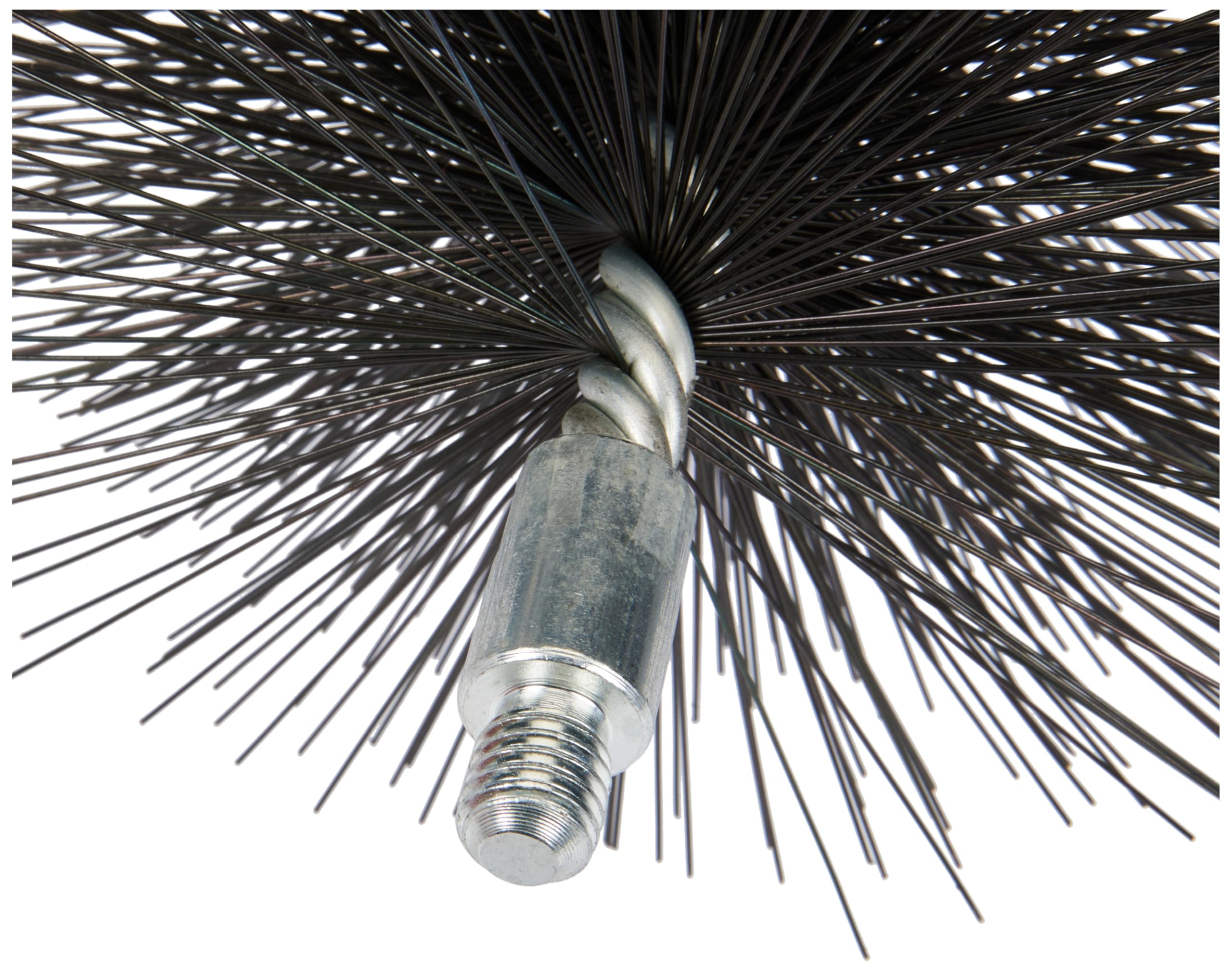 FIREFIX 2036/5 Brosse pour tuyau de poêle en fil d'acier avec filetage mâle M12, 150 mm de diamètre, noir