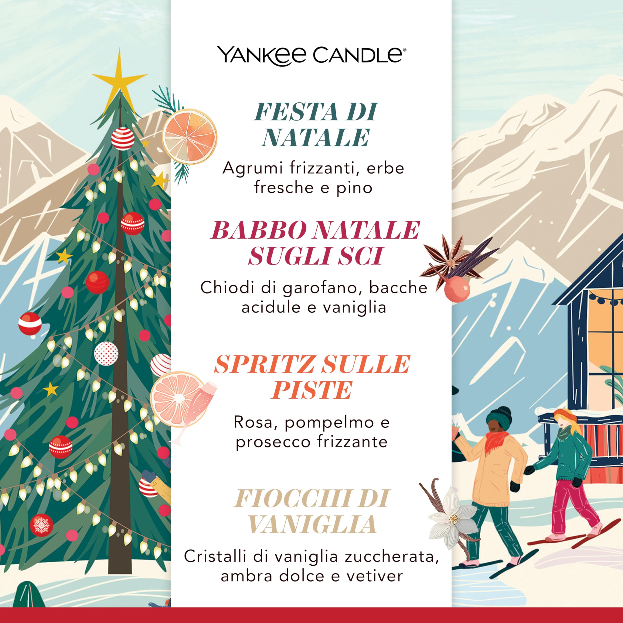 Yankee Candle Set regalo di candele profumate di Natale | 4 mini candele votive riempite | Collezione Après Ski | Regali di Natale perfetti per le donne