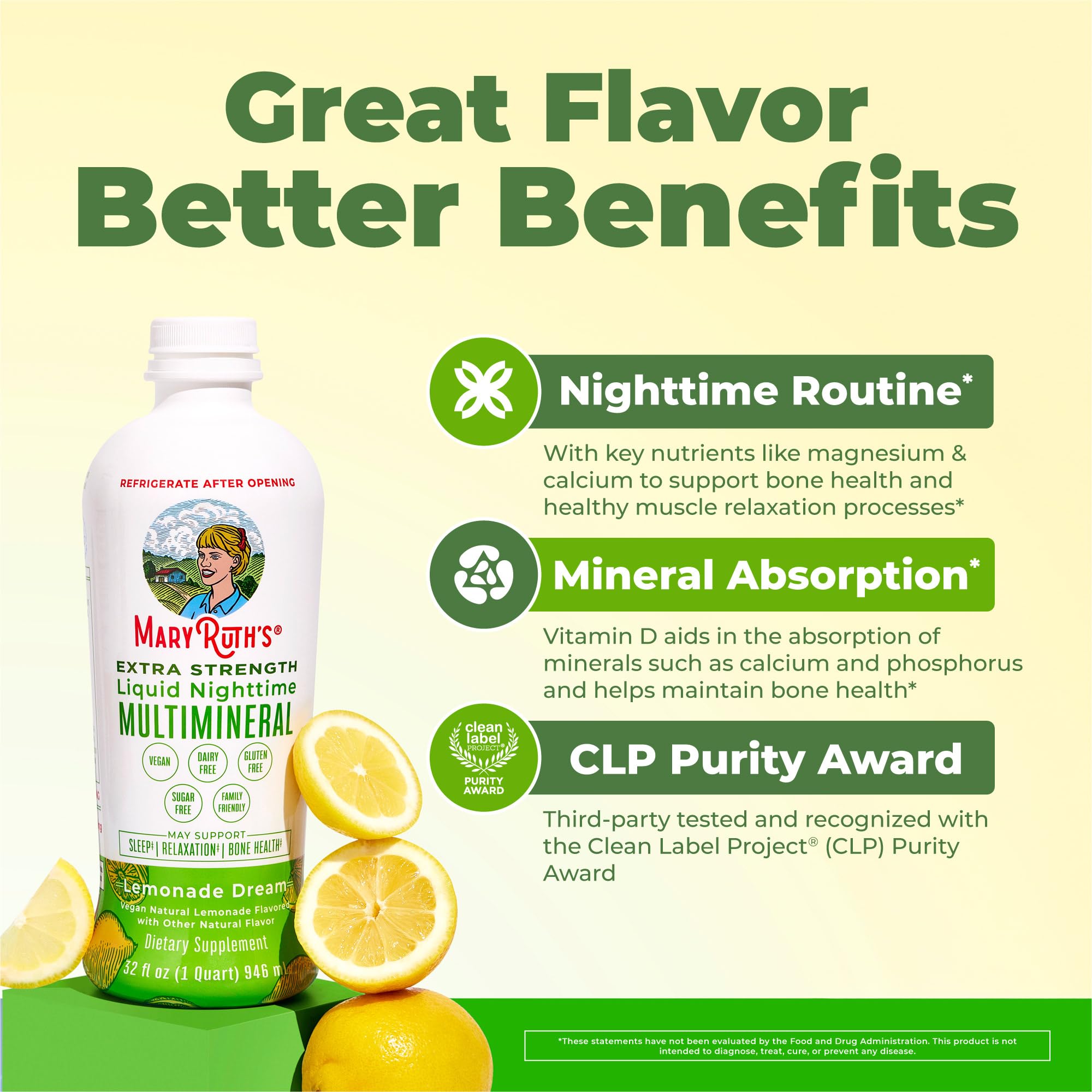 MaryRuth's Extra Strength Liquid Nighttime Multimineral, NO Melatonin, 32oz — Amazon image 4