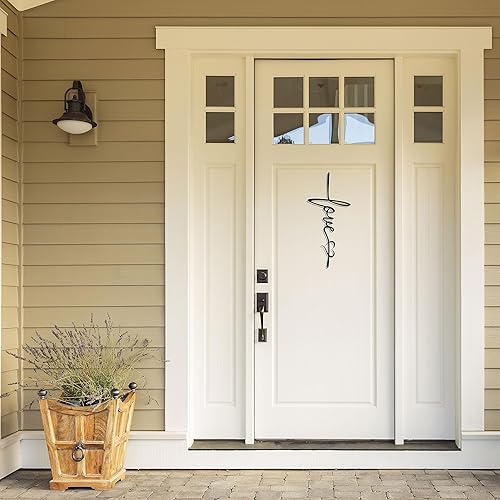 Miniatura 6 de BiaGift Decoración de pared de cruces, letreros de amor para el hogar, decoración de pared de cruz de metal, decoraciones de pared colgantes