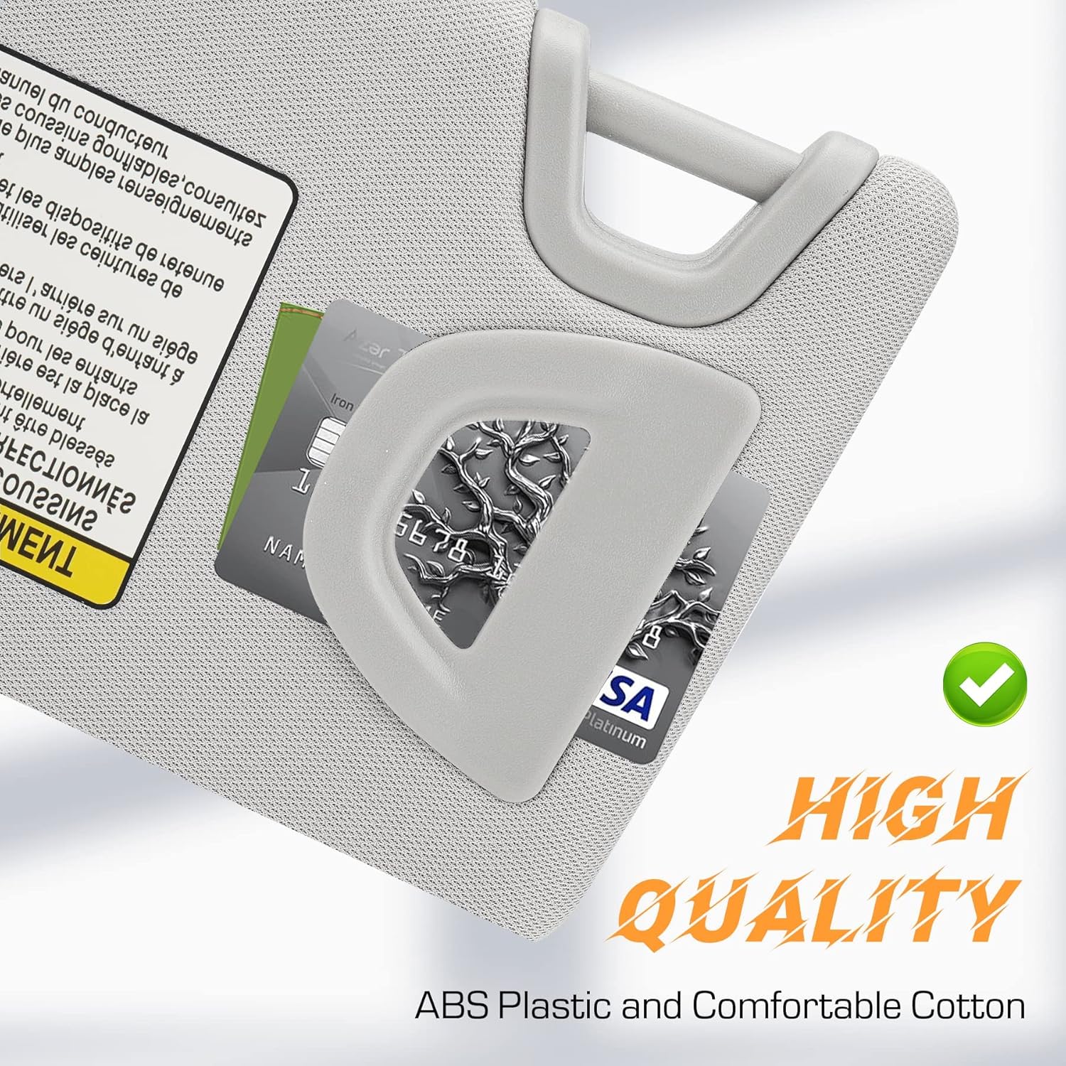 Gray Driver Left + Passenger Right Side Sun Visor Replacement Compatible with Nissan Altima 2013 2014 2015 2016 2017 2018 Without Sunroof Replace 96400-3TA2A & 96401-3TA2A