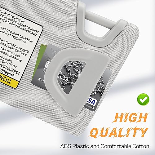 Miniatura 5 de Reemplazo de visera parasol para lado izquierdo del conductor gris con luz LED, compatible con Nissan Altima 2013, 2014, 2015, 2016, 2017, 2018, sin