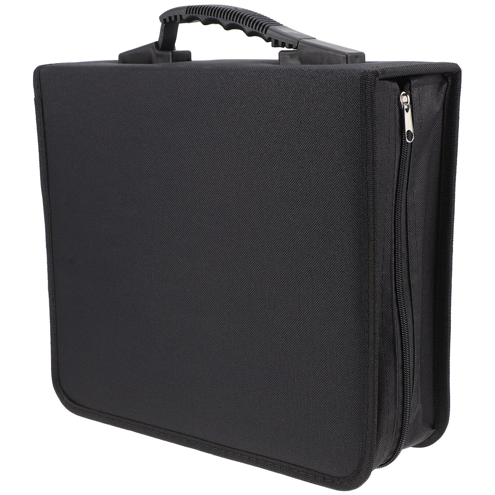 Toyvian Custodia Porta CD Capacità 240 Pezzi, Materiale in Pelle Pu e Tessuto Oxford, Manico Portatile per Collezionisti e Amanti dei CD