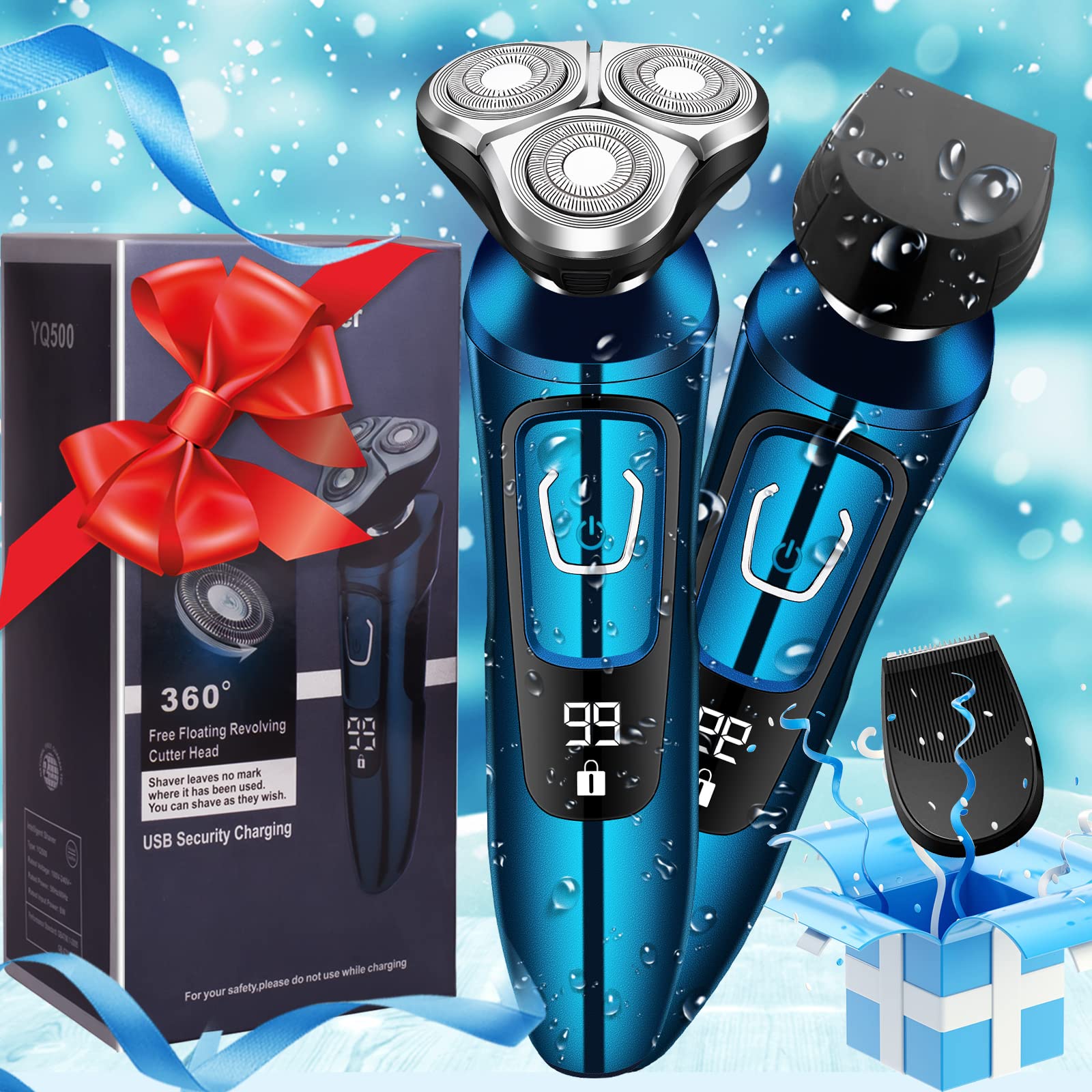 Electric Razor for Men Electric Shavers for Men Cordless Rechargeable Wet Dry Mens Shaver Electric Razor for Men