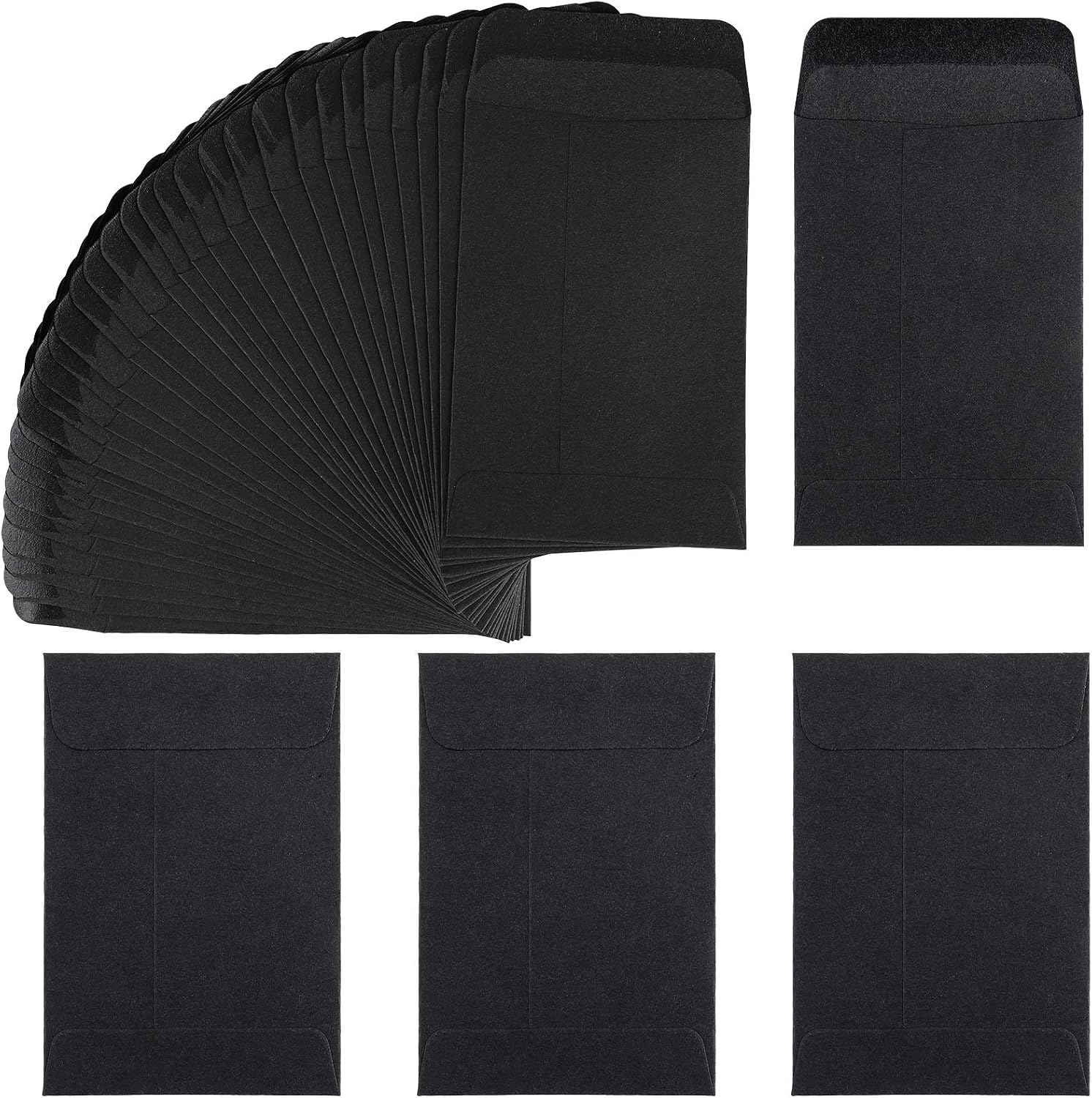 Aneco 120 Pack Self-Adhesive Small Envelopes Coin and Seed Small Packets Envelopes Self Sealing Envelopes with Gummed Flap for Home, Garden or Office
