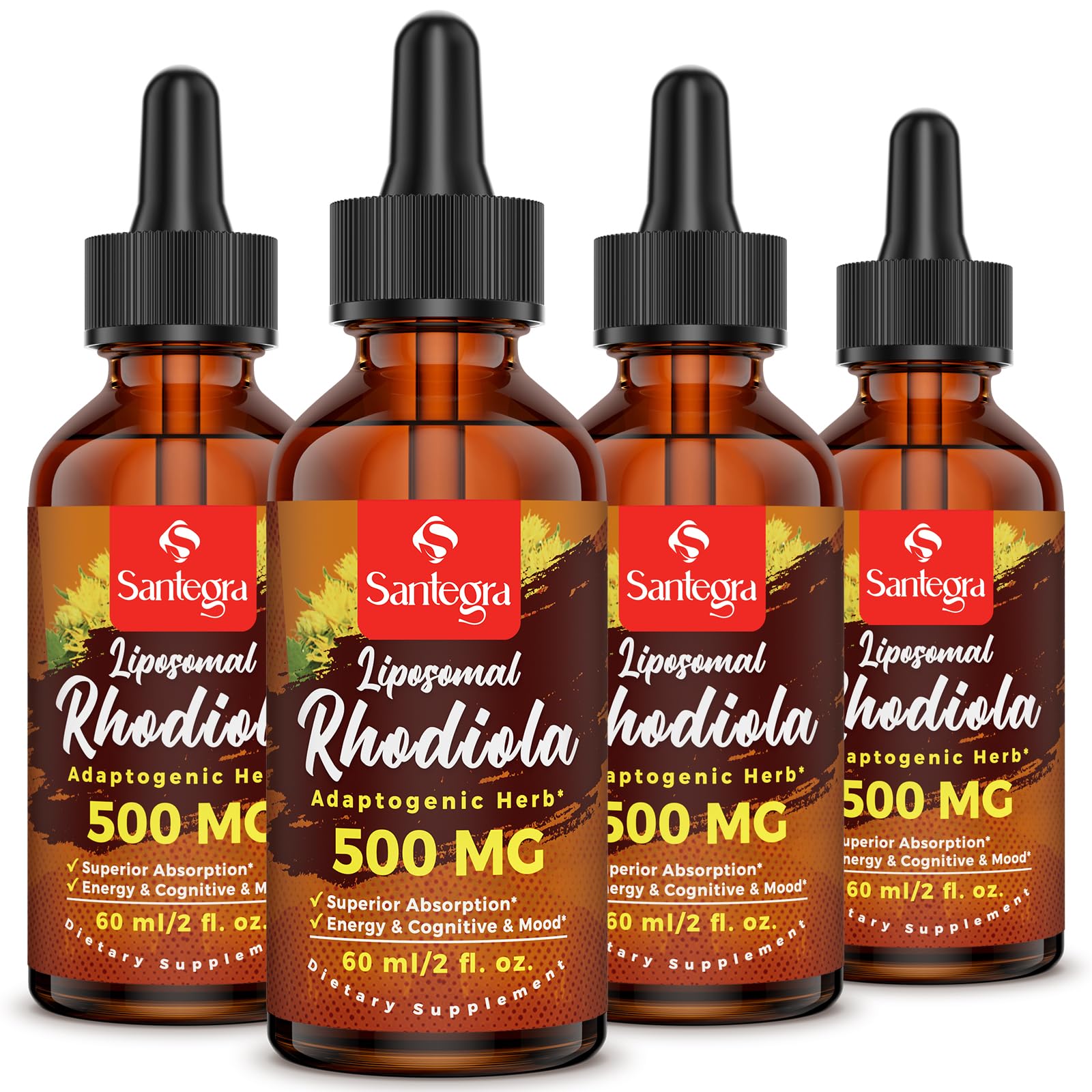 57,000 MG Liposomal Active Rhodiola Rosea Supplement, Rhodiola Root Extract, Liquid for High Absorption, Rhodiola Rosea Root Extract Tincture for Energy, Stress, Mood, Vegan, 240 ml