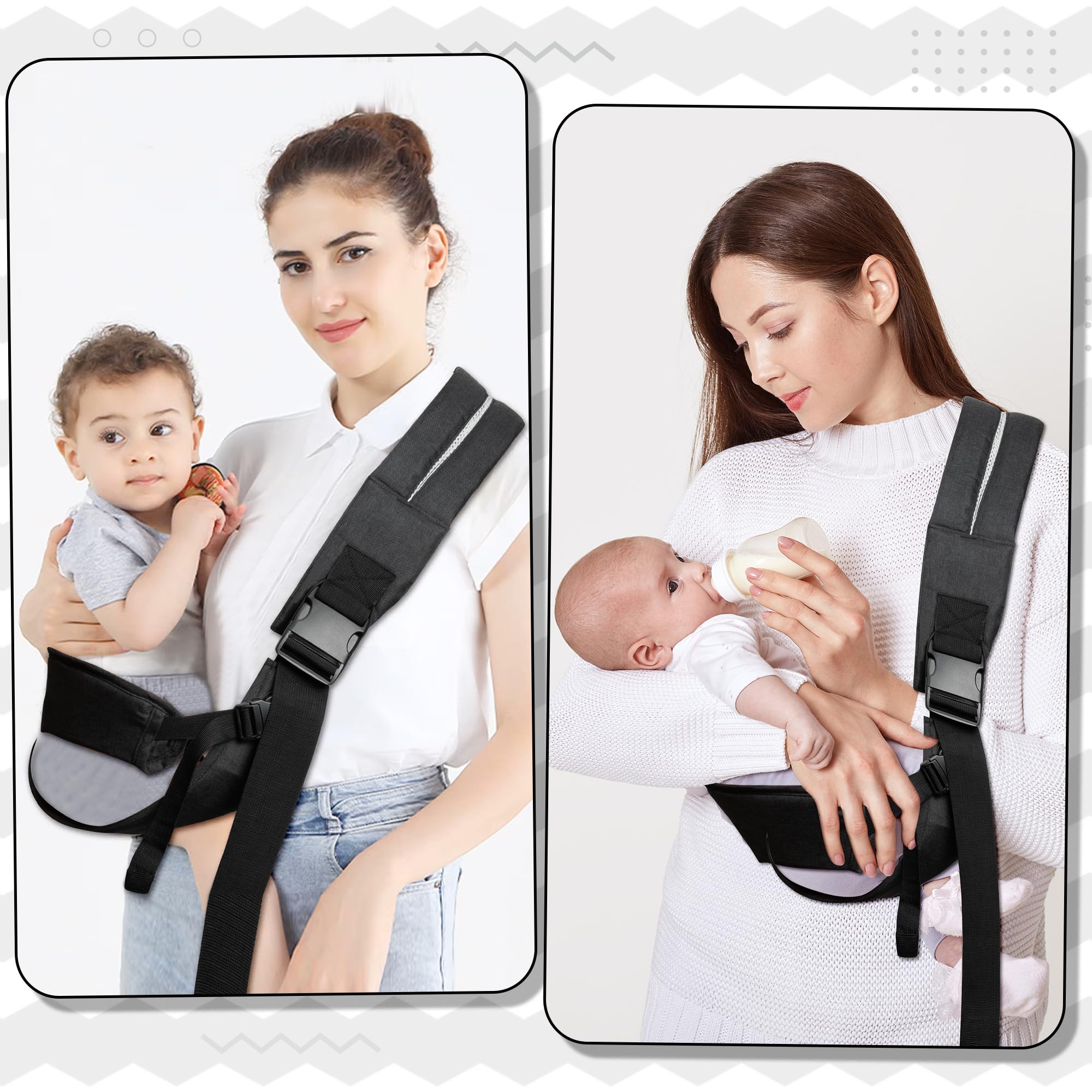 GoaePode Baby Carrier with Side Support Straps, Hands Free Adjustable Toddler Sling Carrier - Image 4
