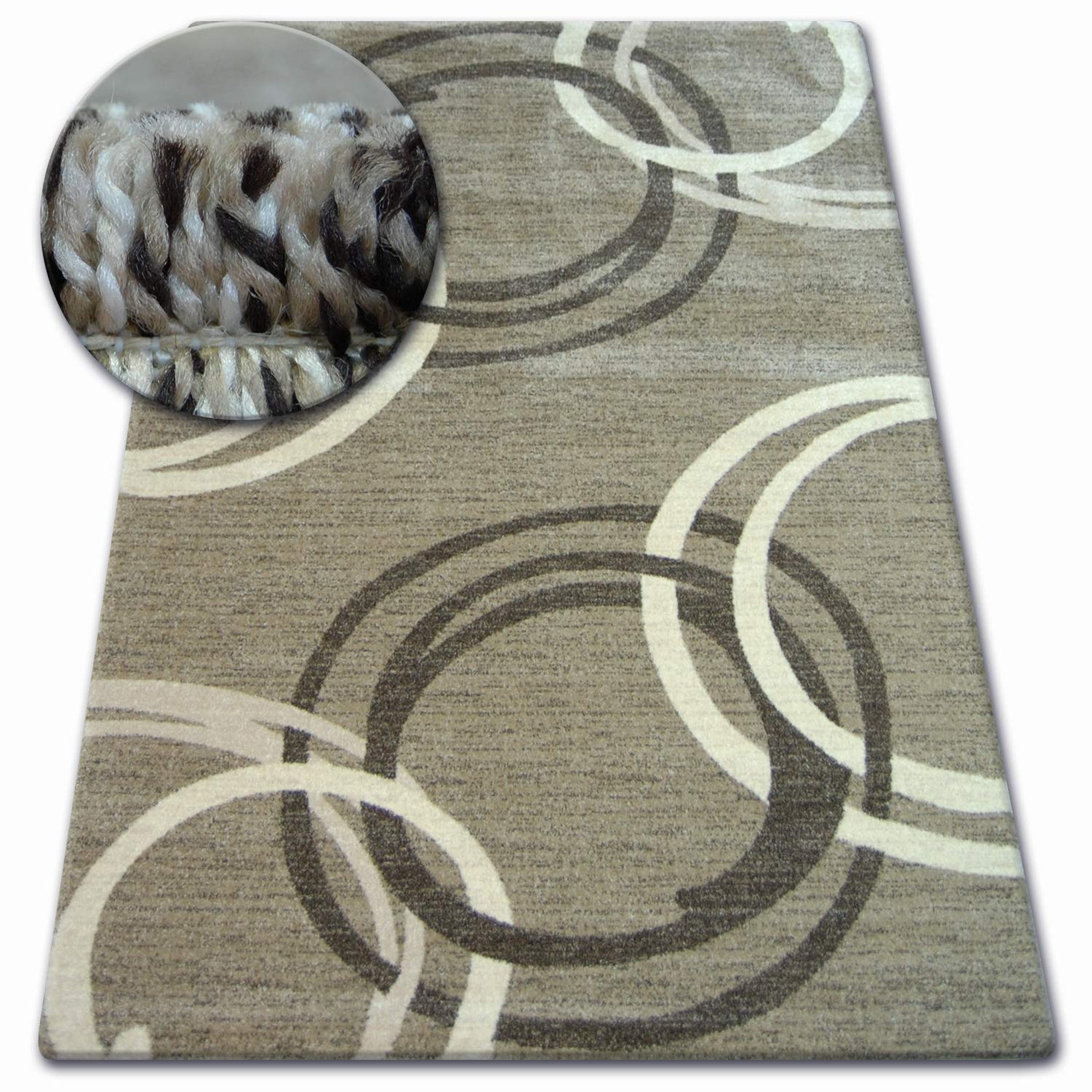 Tapis beige foncé Shadow 8645 tapis salon marron 120 x 170 cm