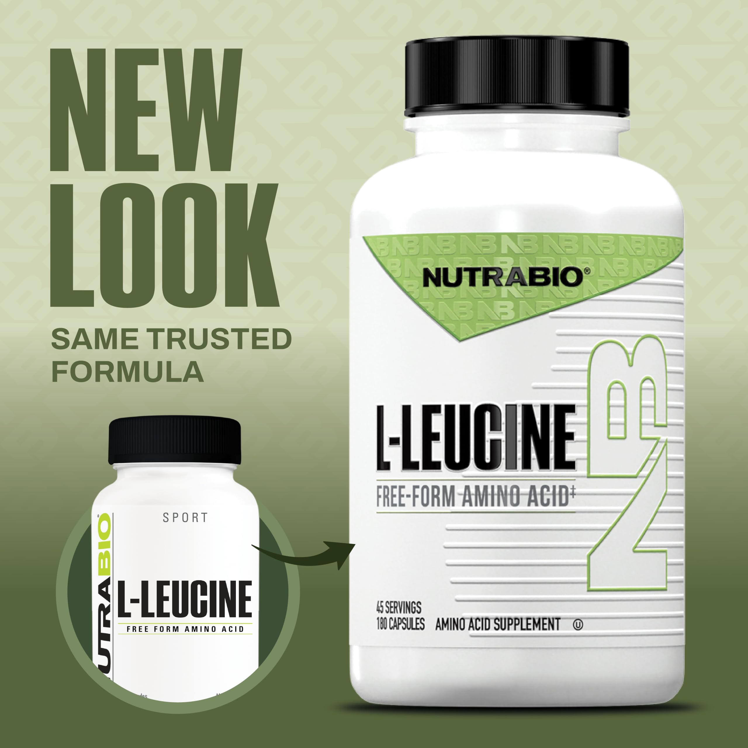 NutraBio L-Leucine Supplement - Optimal Amino Acid for Muscle Growth & Recovery - Naturally Fermented Free Form Leucine Amino Acids Supplement- Vegan, Non-GMO, Gluten Free - 400mg, 180 Capsules — Amazon image 6