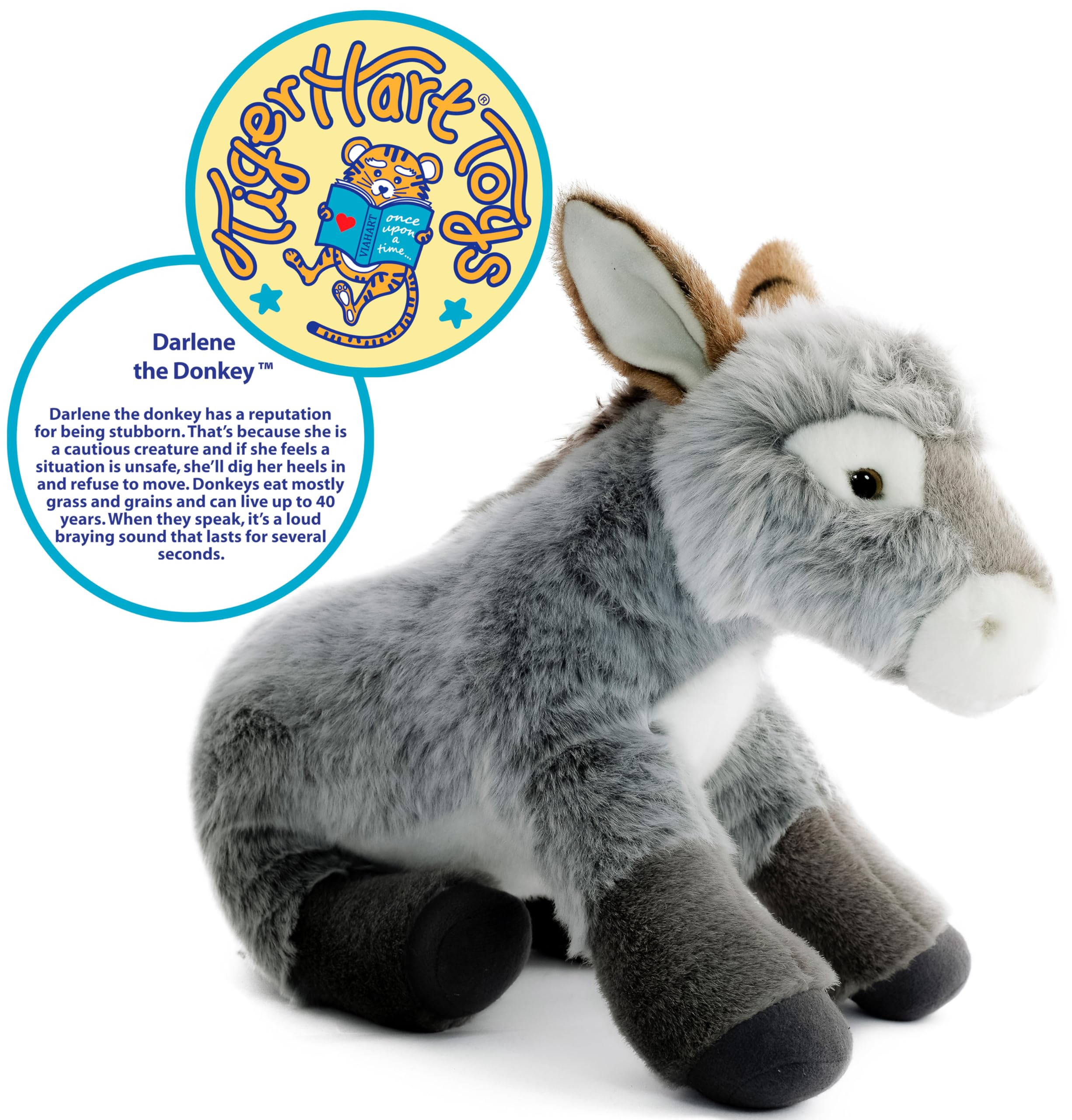Amazon.com: TigerHart Darlene The Donkey - 15 Inch Stuffed Animal