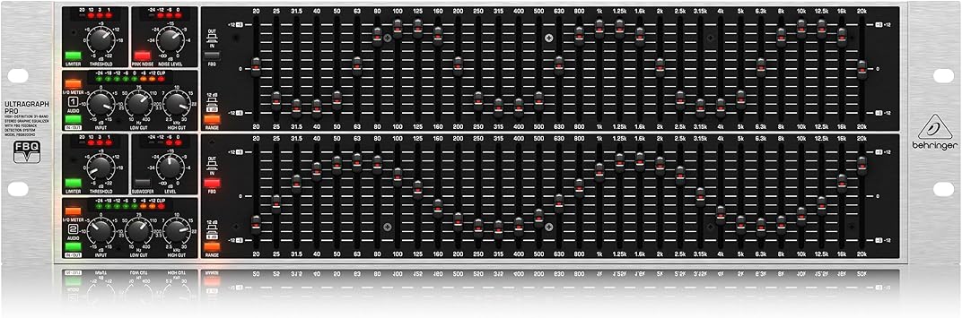 Behringer ULTRAGRAPH PRO FBQ6200HD High-Definition 31-Band Stereo Graphic Equalizer with FBQ Feedback Detection System
