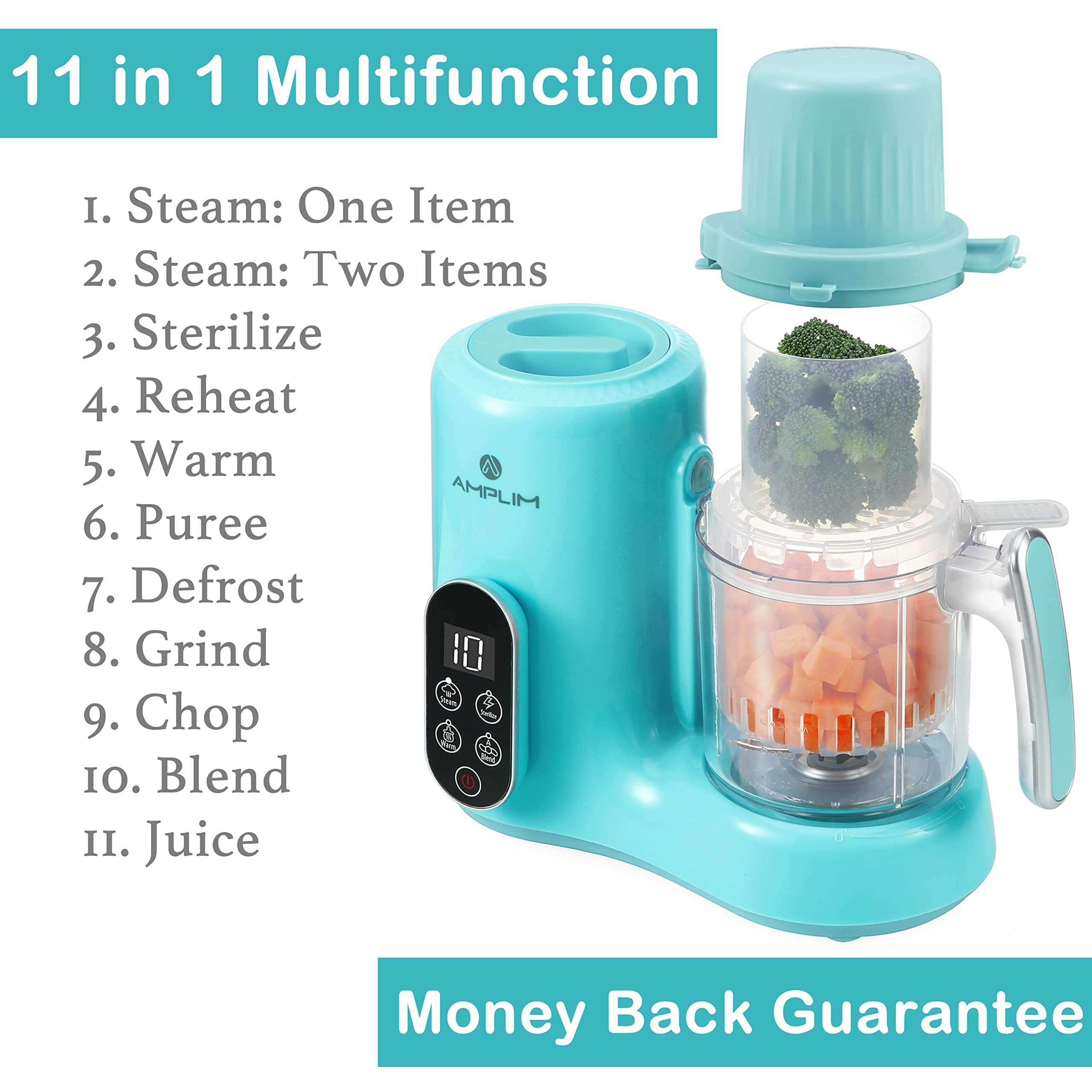 Buy Amplim Baby Food Maker Baby Food Processor Baby Food Steamer Baby Blender Baby Puree