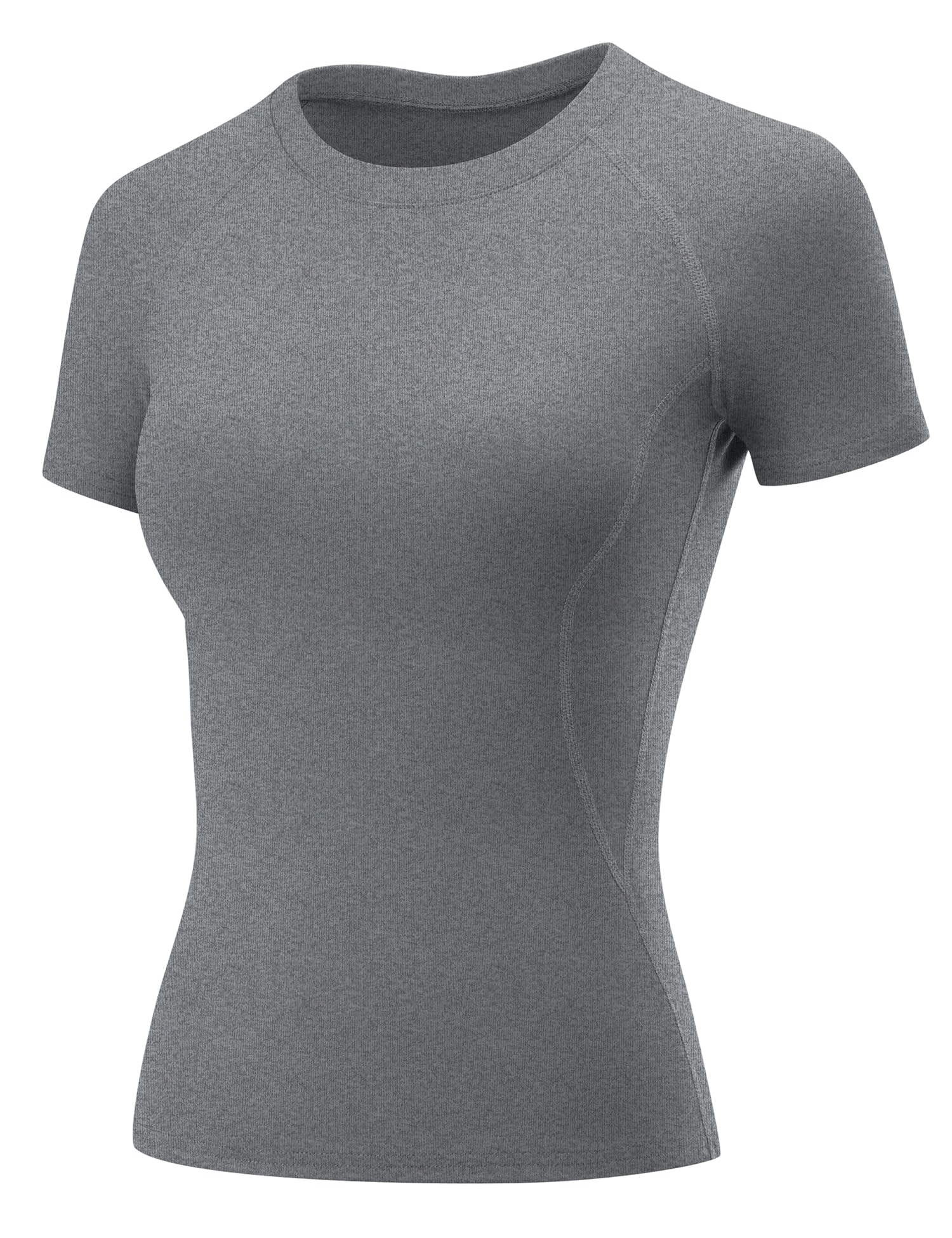 Womens Workout Short Sleeve Tops Crew Neck Raglan Athletic Shirts