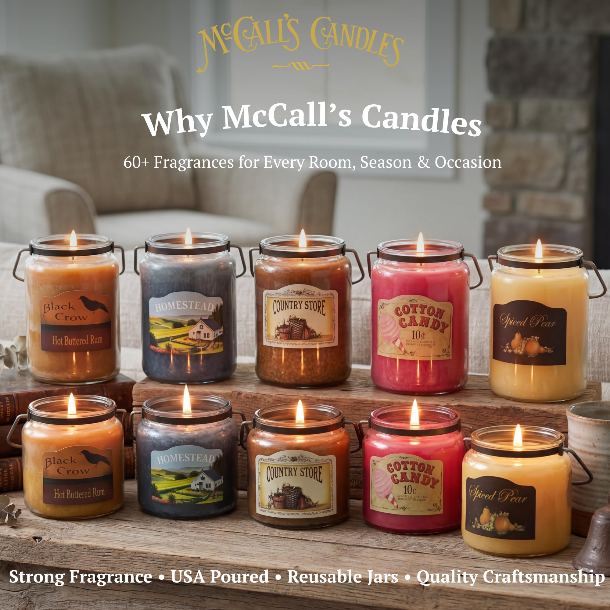 Amazon.com: McCall's Candles | Grandma's Kitchen | Reed Diffuser