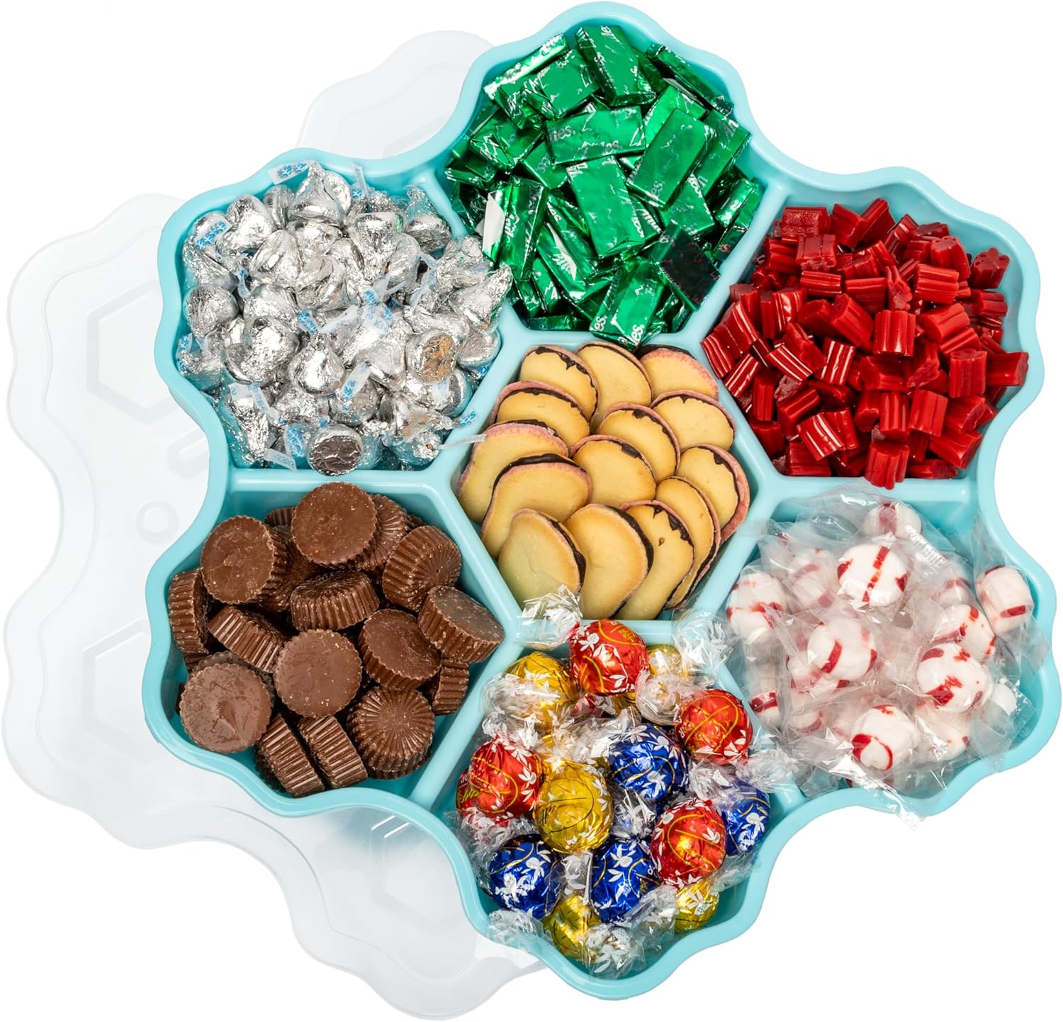 KOLORAE Snowflake Serving Tray Reusable Unique 7